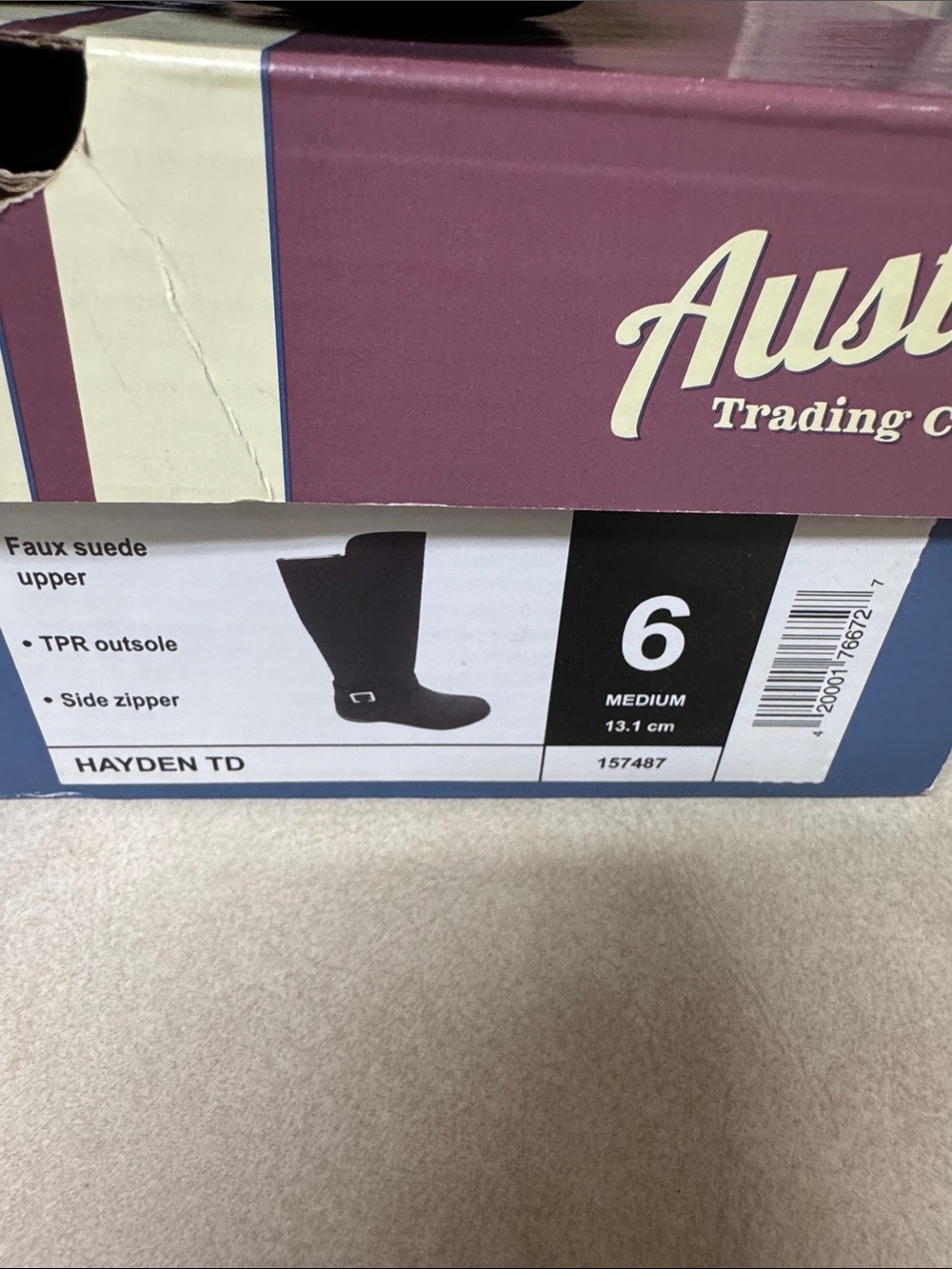 Austin Trading Co Toddler Girls Faux Suede Boot - Black - Picture 2 of 7
